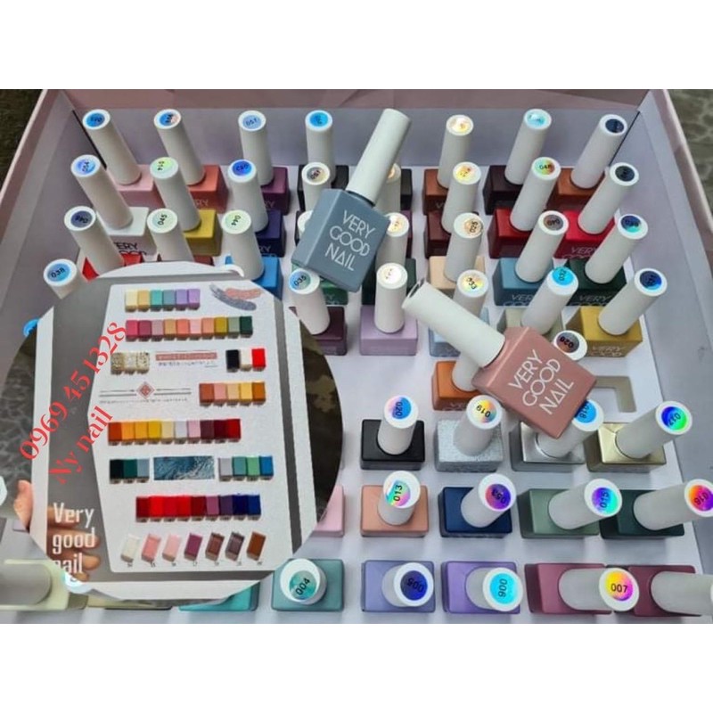 sét sơn gel very good nail 60 màu [ CHÍNH HÃNG] “ tặnbase top +bảng màu + box hàn