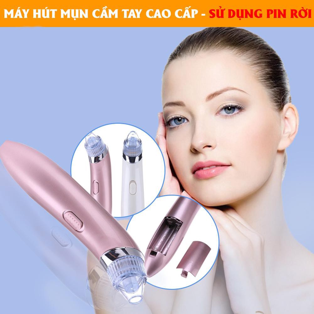 Máy hút mụn mini cao cấp sử dụng pin rời, an toàn hiệu quả, bảo hành 12 tháng