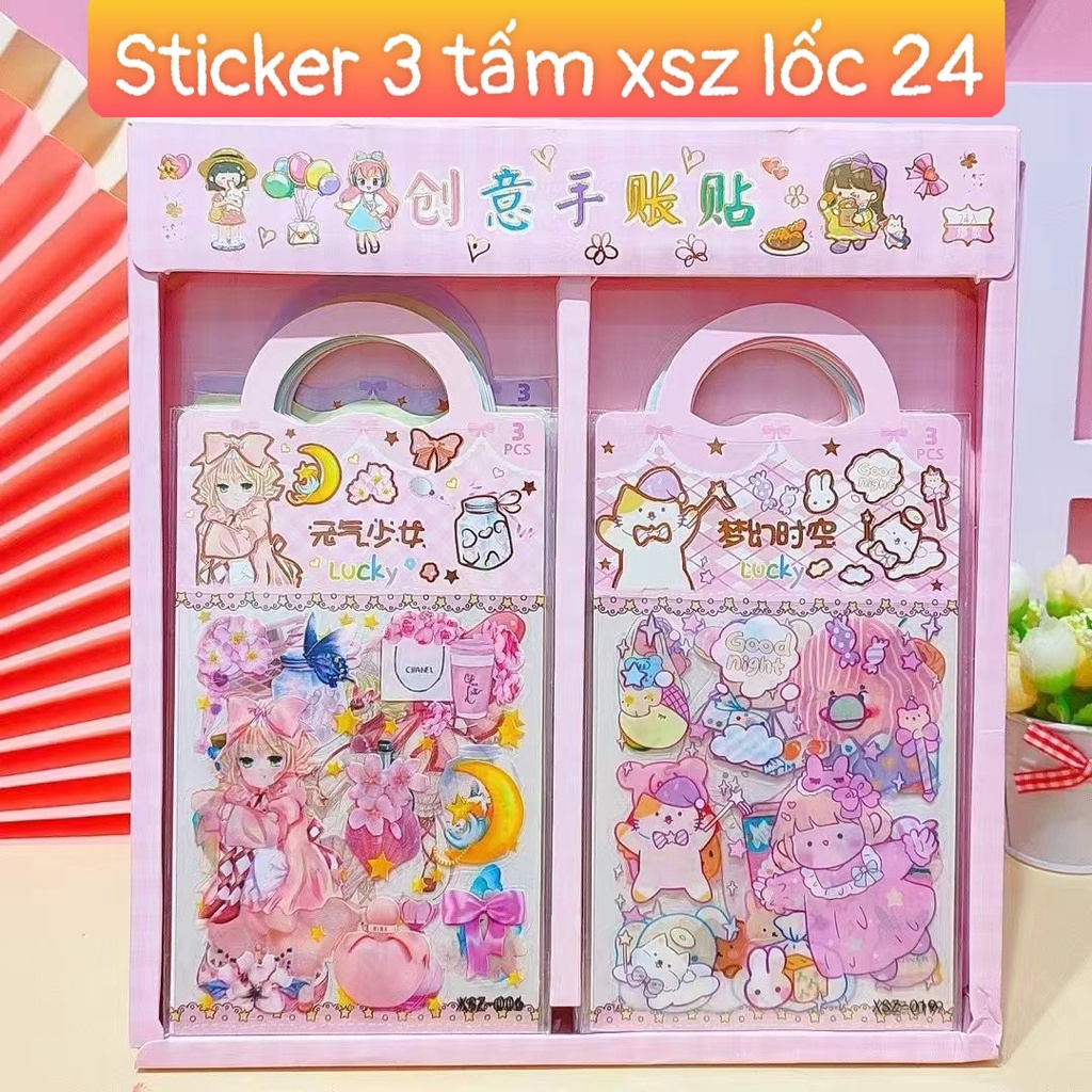 Set sticker cute, hình dán dễ thương