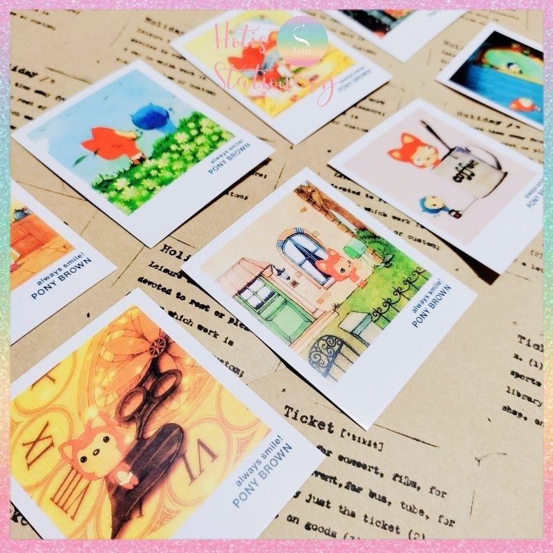 [HOTIS] Postcard PONY BROWN bưu thiếp phong cảnh các quốc gia trên thế giới - Hộp 40 tấm 5.8x7cm