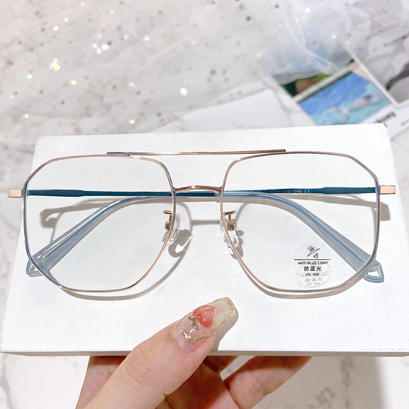 Mắt Kính Thời Trang Chống Ánh Sáng Xanh Phong Cách Retro Cho Nam Và Nữjz5522