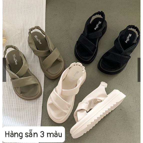 Dép SANDAL nữ đế cao thời trang chất da siêu mềm đẹp mới nhất MSP0011