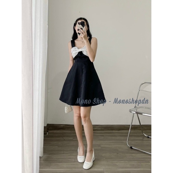 ĐẦM 2S ĐEN PHỐI NƠ TRẮNG NGỰC KTGIMI (Kèm ảnh thật)