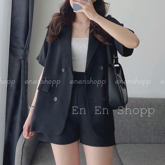 Set vest cộc tay có size chất tuyết mưa dày dặn chuẩn form vanmiushop