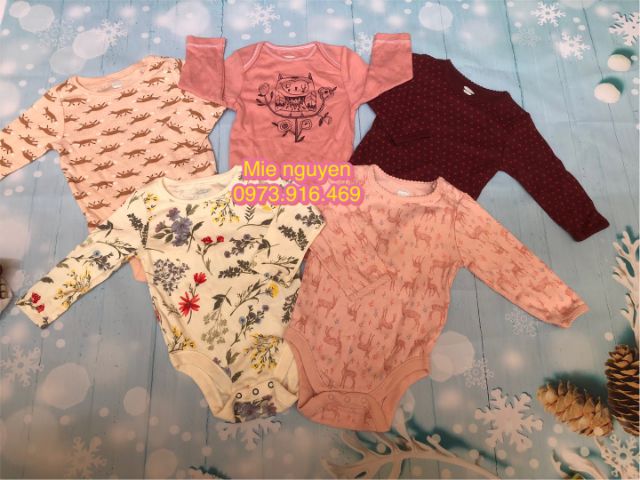 Set 4 bodysuit dài tay xuất dư Cambodia | BigBuy360 - bigbuy360.vn