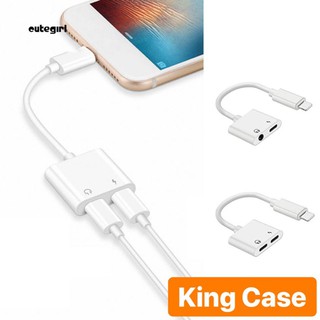Jack Chuyển Đổi + Giắc Chia Cổng Vừa Sạc Vừa Sử Dụng Tai Nghe - IC Zin Apple Hỗ Trợ Mic Cho iPhone 7/8/X/11 