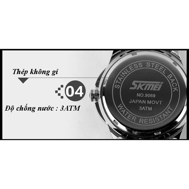 Đồng Hồ Nam Dây Thép Không Gỉ SKMEI SKU100N Mới | BigBuy360 - bigbuy360.vn