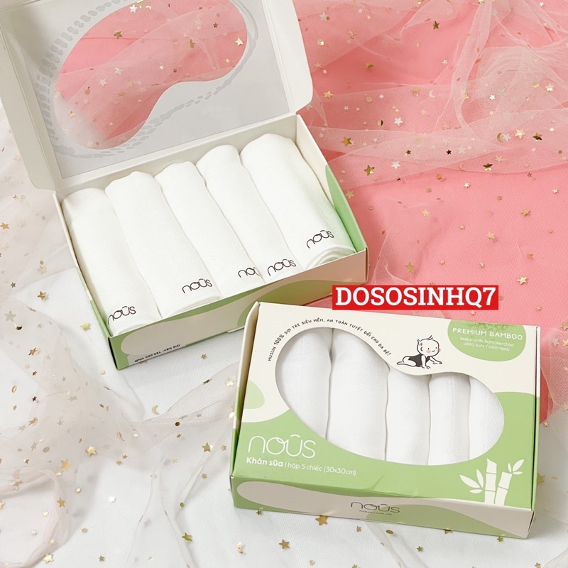 Khăn sữa bamboo Nous - Hộp 5 khăn