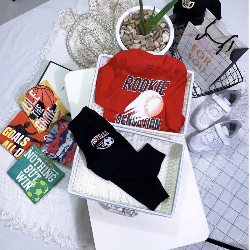 Bộ Quần Áo Thể Thao Bé Trai❤️Bộ dài tay cotton xuất dư cho bé -BT001