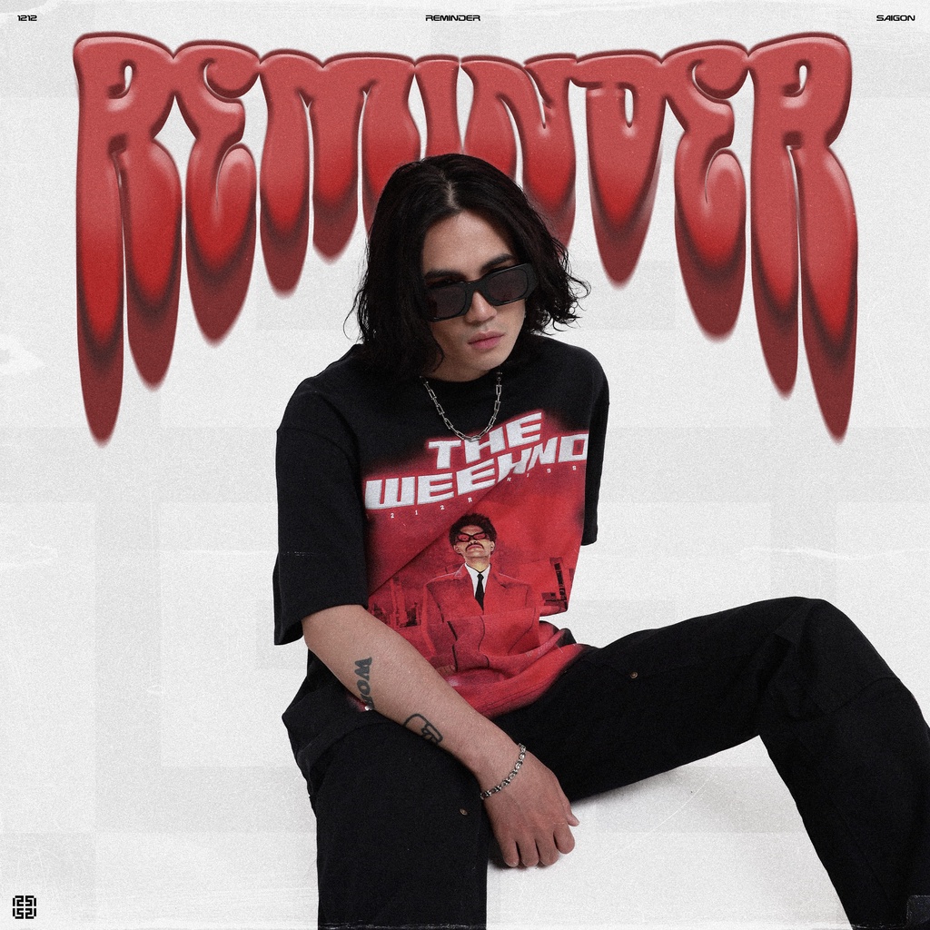 Áo Thun " THE WEEKEND " Đen 100% Cotton REMINDER Brand chính hãng