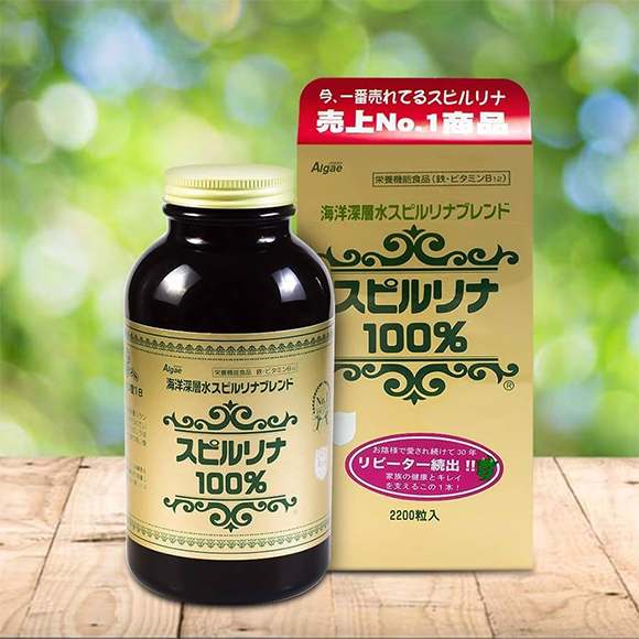 [CHÍNH HÃNG] Tảo Xoắn Spirulina Tem Đỏ Nhật Bản Hộp 2200 Viên - Chăm sóc sức khỏe, dưỡng da...