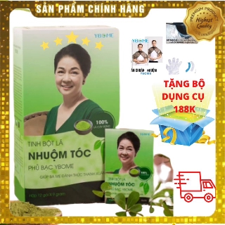 [Tặng Phụ Kiện 188K] Thuốc Tinh Bột Lá Nhuộm Tóc Phủ Bạc YBOME 100% Nguyên Liệu Tự Nhiên Từ Lá Cây Rừng Không Hóa Chất