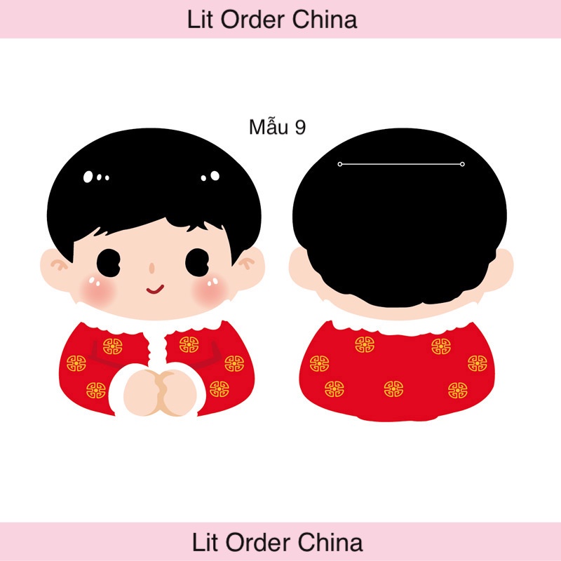 Lit lì xì chibi 2022 loại bóng đẹp dày dặn, phong bao lixi dễ thương