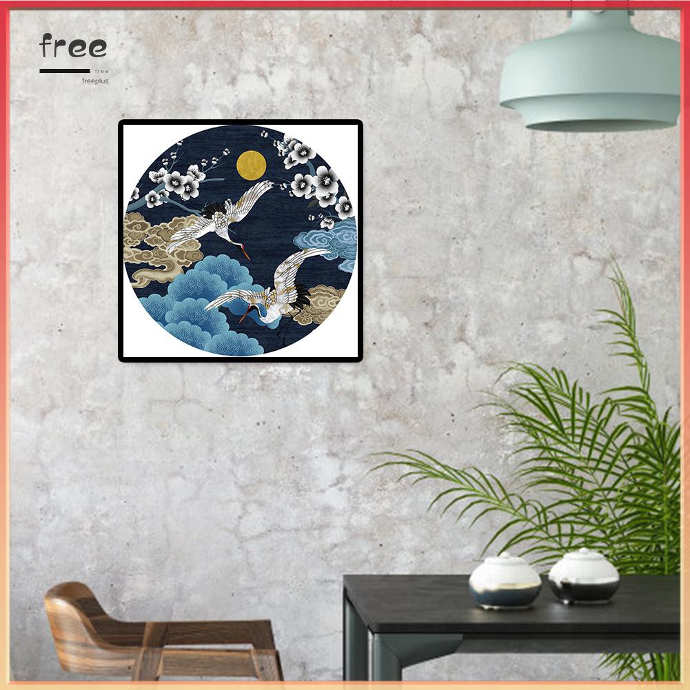 Tranh đính đá DIY kèm phụ kiện hình chim hạc độc đáo