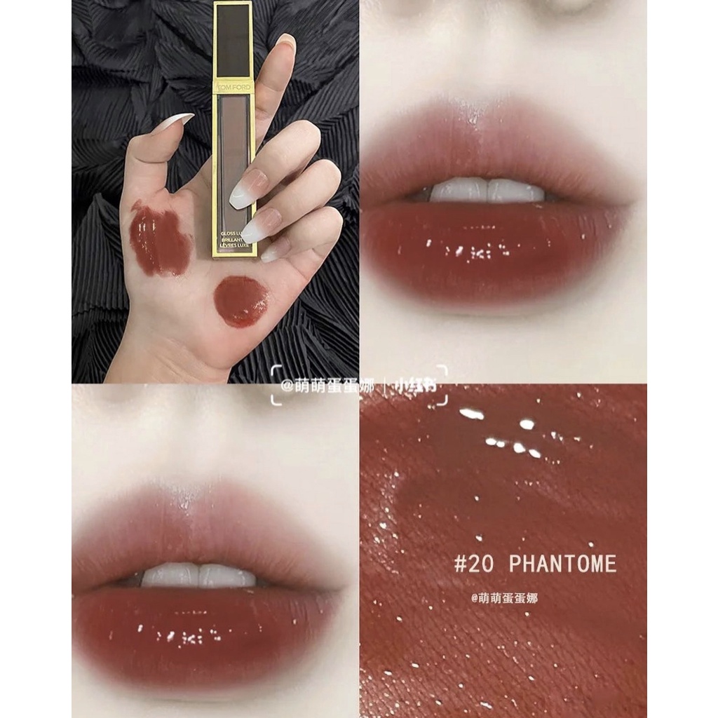 Son môi Tomford Gloss Luxe Lip màu 20 Phantôme 08 , son bóng nhưng mỏng nhẹ, màu lên môi cực chuẩn, nhiều dưỡng