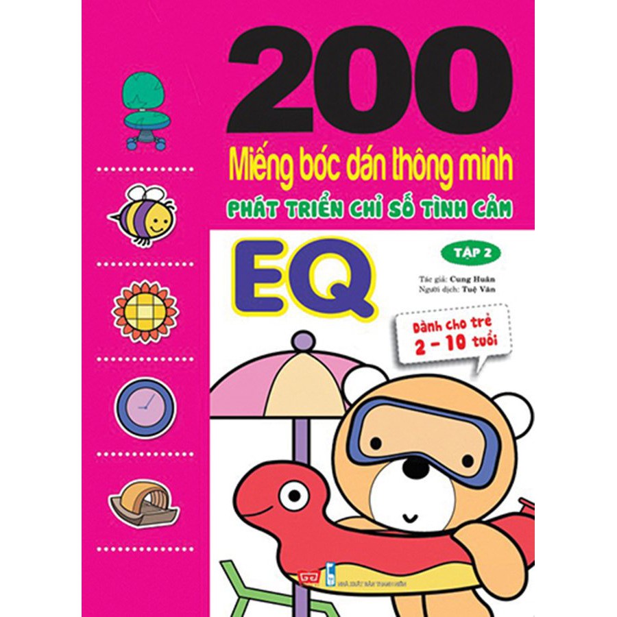Sách - 200 miếng bóc dán TM PT chỉ số Tình cảm EQ T2 (Dành cho trẻ 2-10 tuổi)