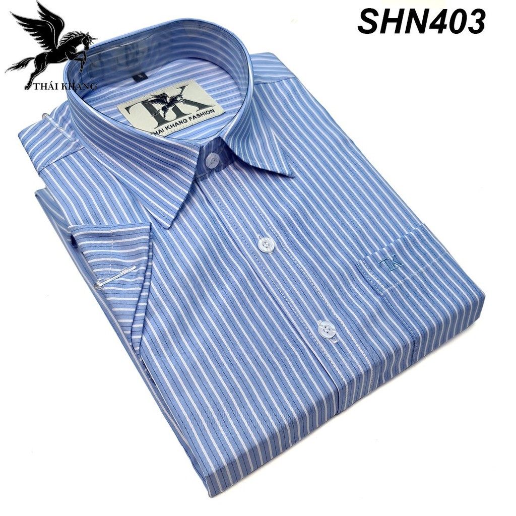 Áo sơ mi nam tay ngắn sọc ca ro vải COTTON LOẠI 1 loại áo sơ mi nam đóng hộp xuất khẩu form regular SHN2