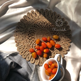 [Ảnh thật] Tấm lót bình hoa bình trà nhập khẩu Ấn Độ Coaster đẹp 30cm