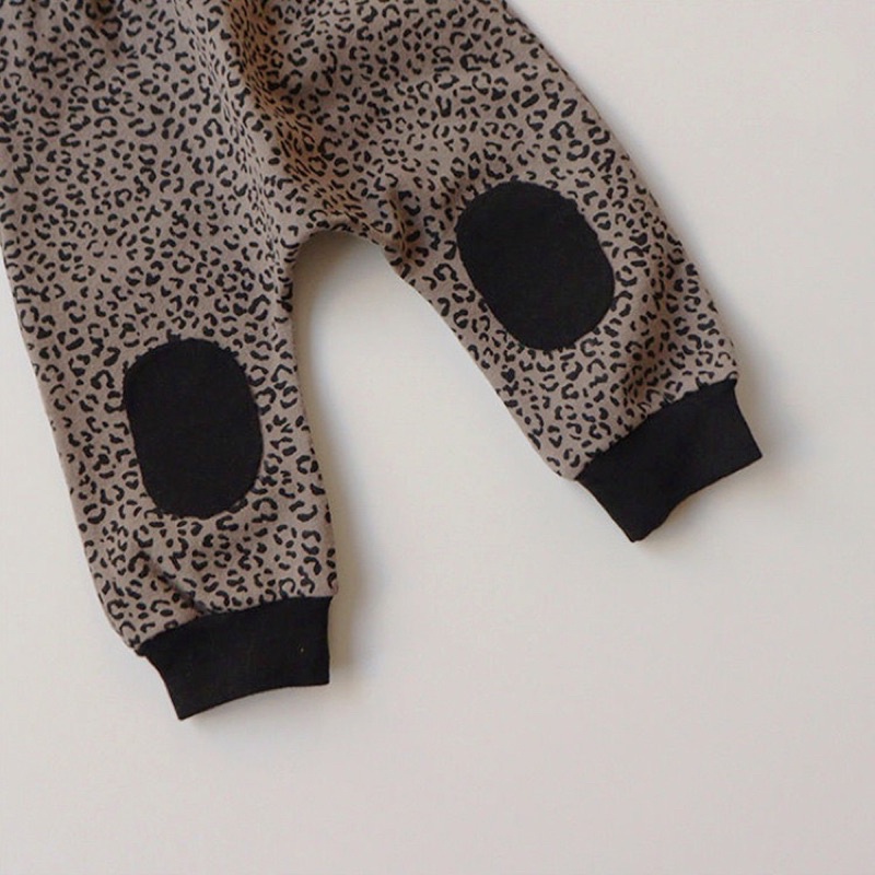 Set da báo, set bộ thu đông màu beo cho bé phong cách Hàn Quốc