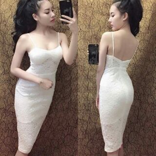 Đầm ren body 2 dây sexy