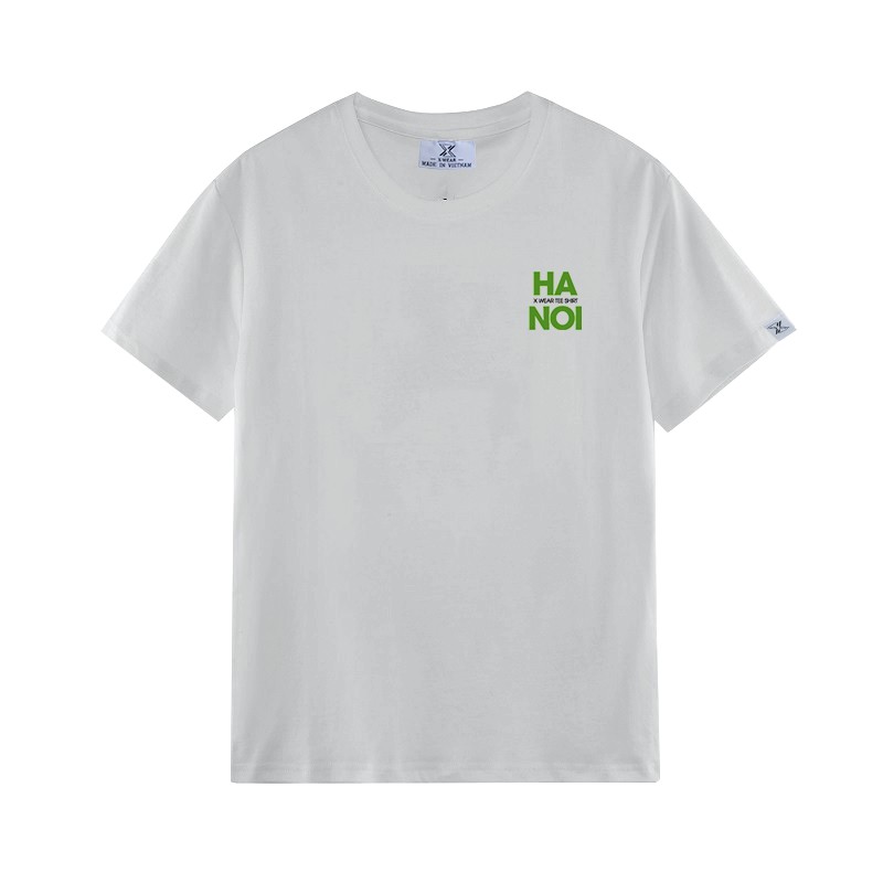 Áo Thun Unisex Nam Nữ HANOI  Cotton 100% co giãn 4 chiều tay lỡ TS22