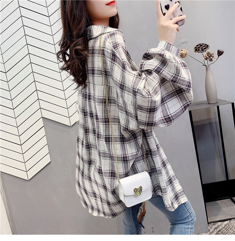 Áo khoác sơ mi ca rô dài tay thời trang dành cho nữ size s-3xl