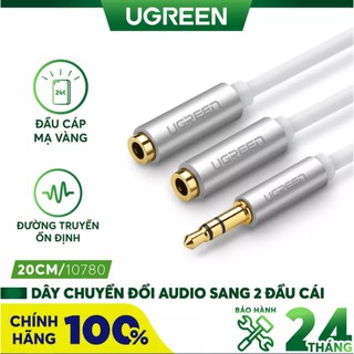 Cáp chia jack loa 3.5mm 1 ra 2 cao cấp ugreen 10780