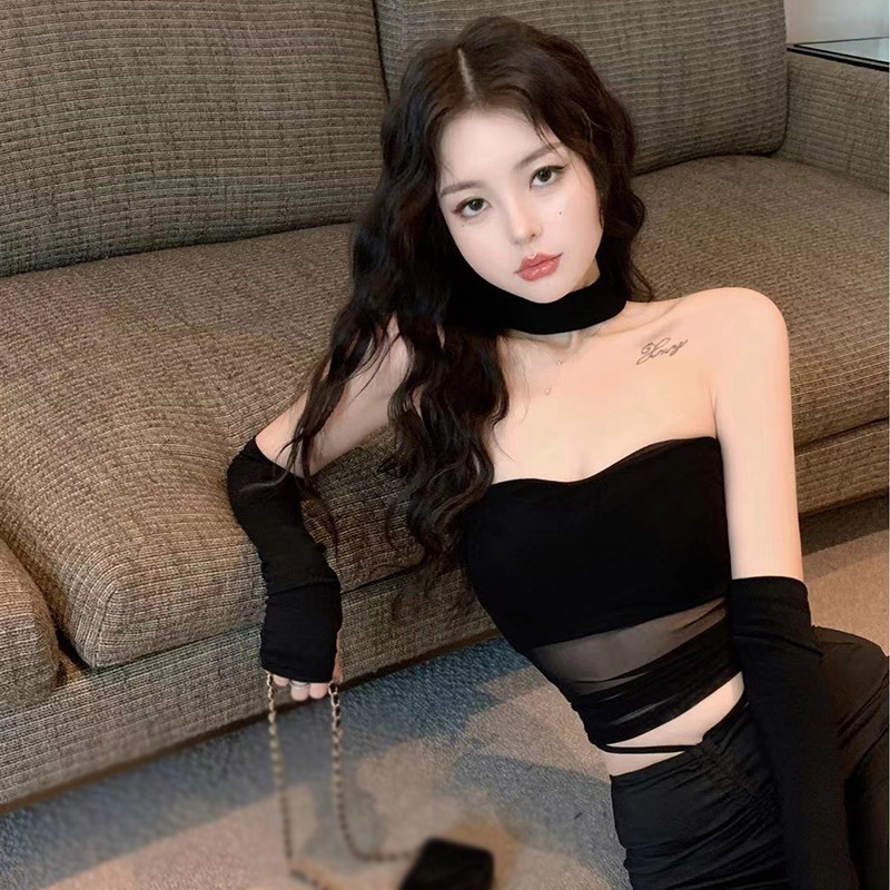 Áo Crop Top Màu Sắc Thời Trang Gợi Cảm Cho Nữ