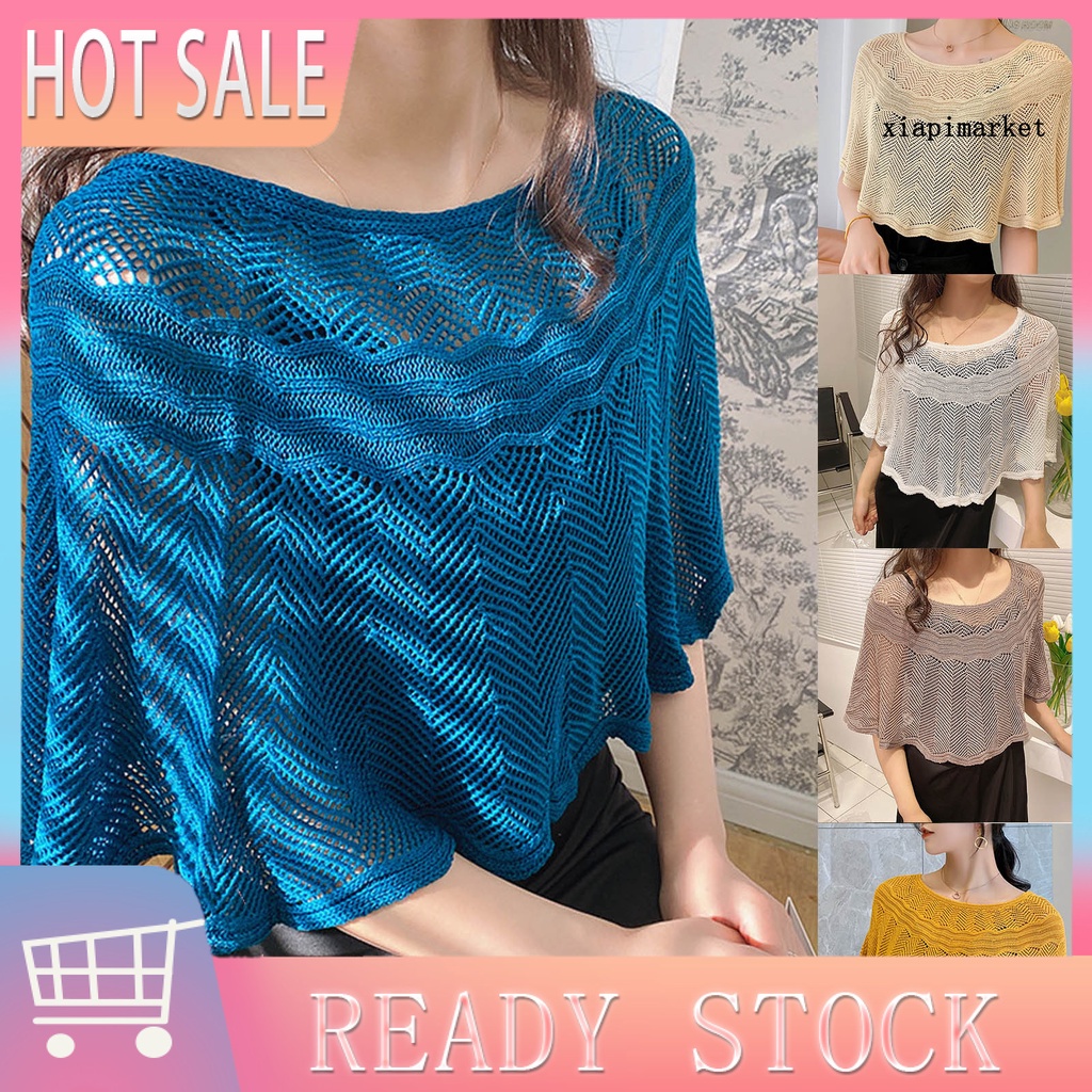 Cổ Áo Giả Chống Nắng Khoét Lỗ Thời Trang Đi Biển Cho Nữ