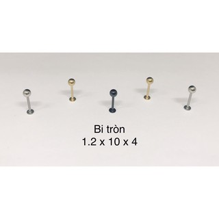 Khuyên môi/ khuyên cằm/ khuyên tai 1.2x10x4
