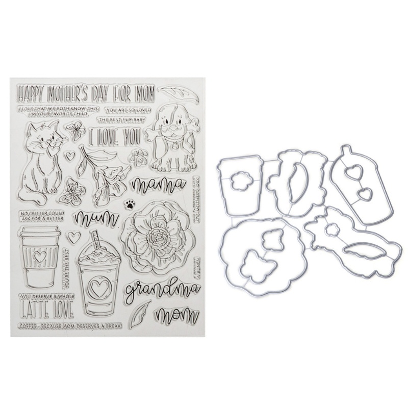 Khuôn Cắt Dập Nổi 3D Bằng Silicon Trong Suốt Dùng Để Trang Trí Thiệp