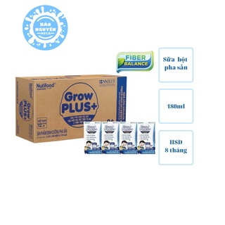 Thùng 48 hộp sữa bột pha sẵn grow plus trắng ít đường 180ml