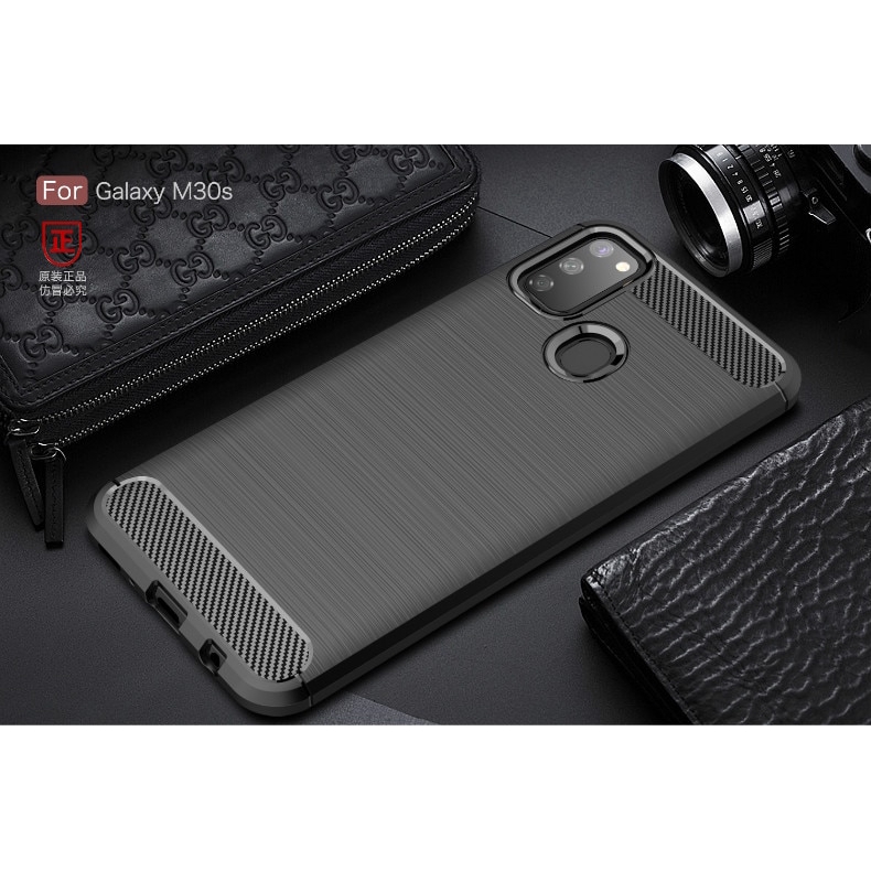 Ốp điện thoại sợi cacbon chống sốc cho SAMSUNG GALAXY M21
