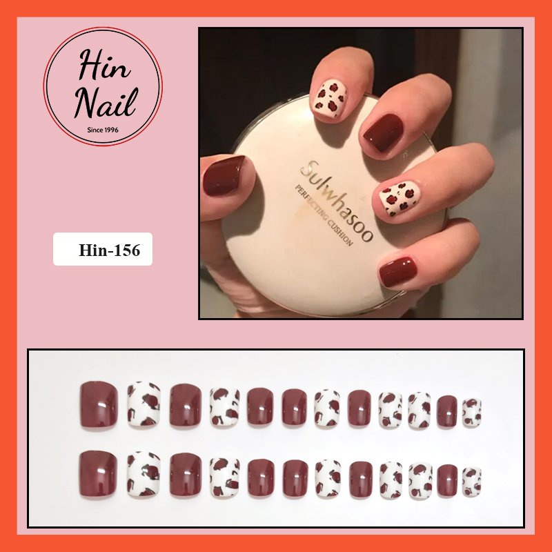 Móng Tay Giả Kiểu ngắn Hin Nail Kèm Keo Dán Móng