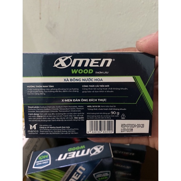 Cục XÀ BÔNG NƯỚC HOA X-MEN WOOD 90g