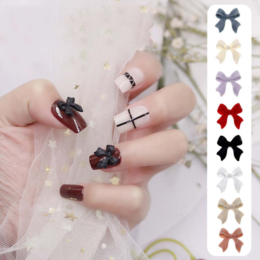 [Hàng mới về] Bộ nơ 3D nhiều màu trang trí móng tay