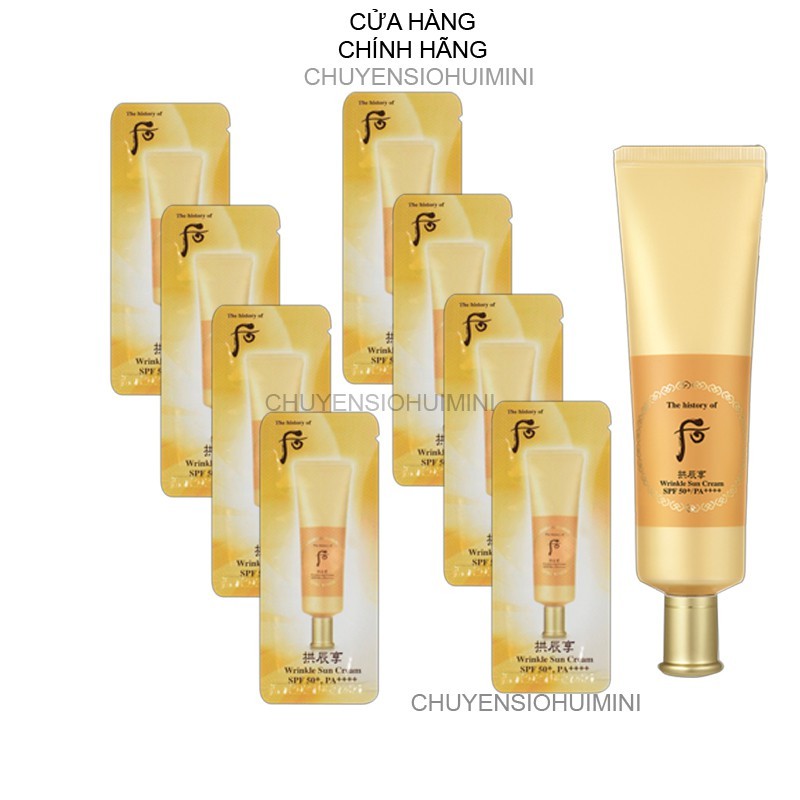 GÓI KEM CHỐNG NẮNG CHỐNG NHĂN WHOO JIN HAE YOON WRINKLE SUN CREAM SPF50+/PA+++