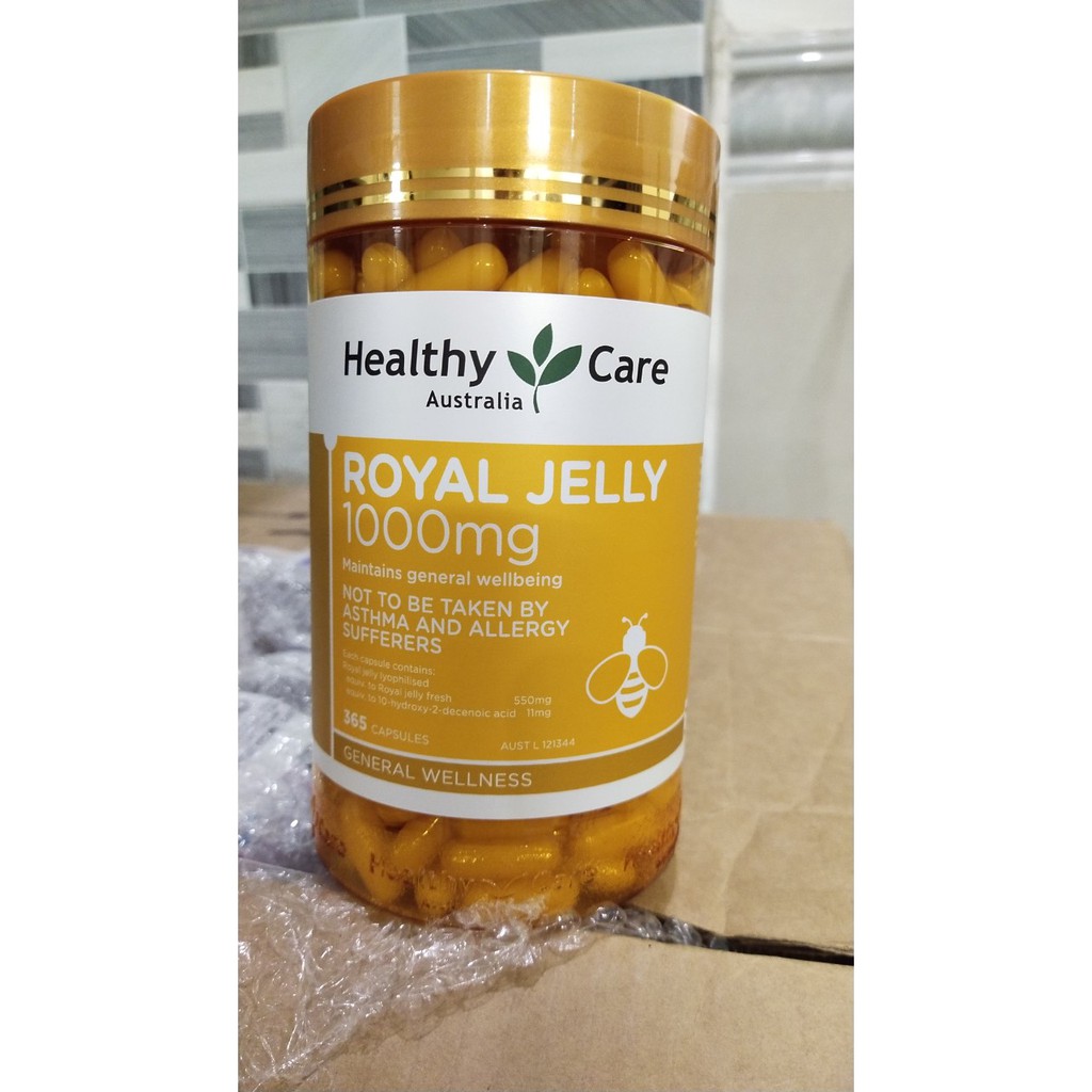 Date 2024-Sữa Ong Chúa Healthy Care Royal Jelly 1000MG 365 viên - Xuất xứ Úc | Thế Giới Skin Care