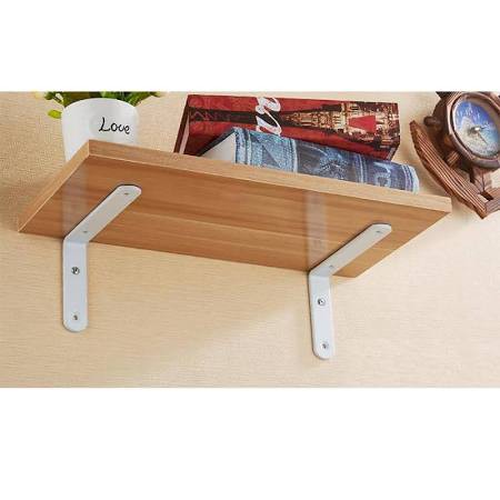 KỆ GỖ TREO TƯỜNG + KE SẮT CHỮ L 25X20CM