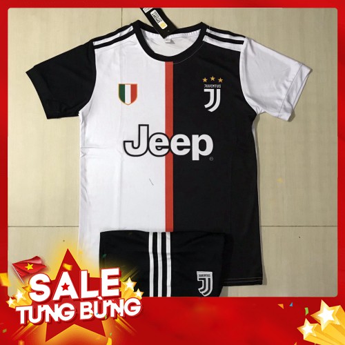 Bộ Quần Áo Bóng Đá Trẻ Em CLB Juventus Thun Lạnh Cao Cấp Thái Lan Cực Chất - Màu Đen Trắng - Hàng nhập khẩu