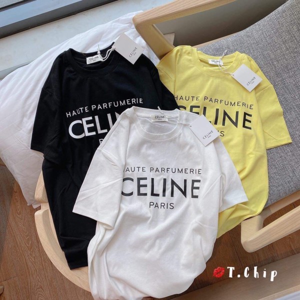 Áo Thun CELINE Dáng Unisex Tay Lỡ Nam Nữ Oversize(45-75kg) HT016