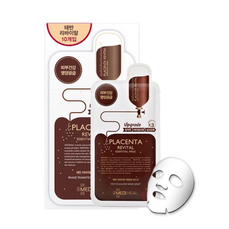 Mặt nạ Mediheal Teatree, Vita Lightbeam, Placenta Revital và Collagen EX Essential Mask 24ml