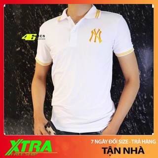 Áo thun nam có cổ hàn quốc thêu logo NY cao cấp MFY213