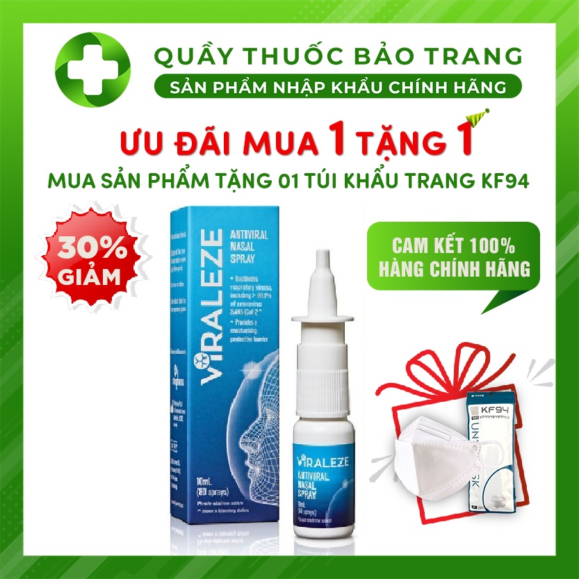 Xịt mũi kháng khuẩn Viraleze của Starpharma Úc (10ml)