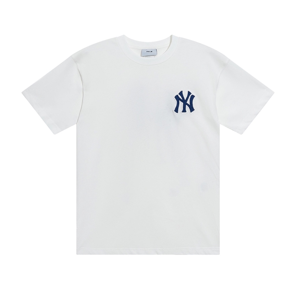 ❤❀  ❤ Áo Thun Cotton Ngắn Tay Thêu Họa Tiết MLB NY Cá Tính Cho Nam Nữ