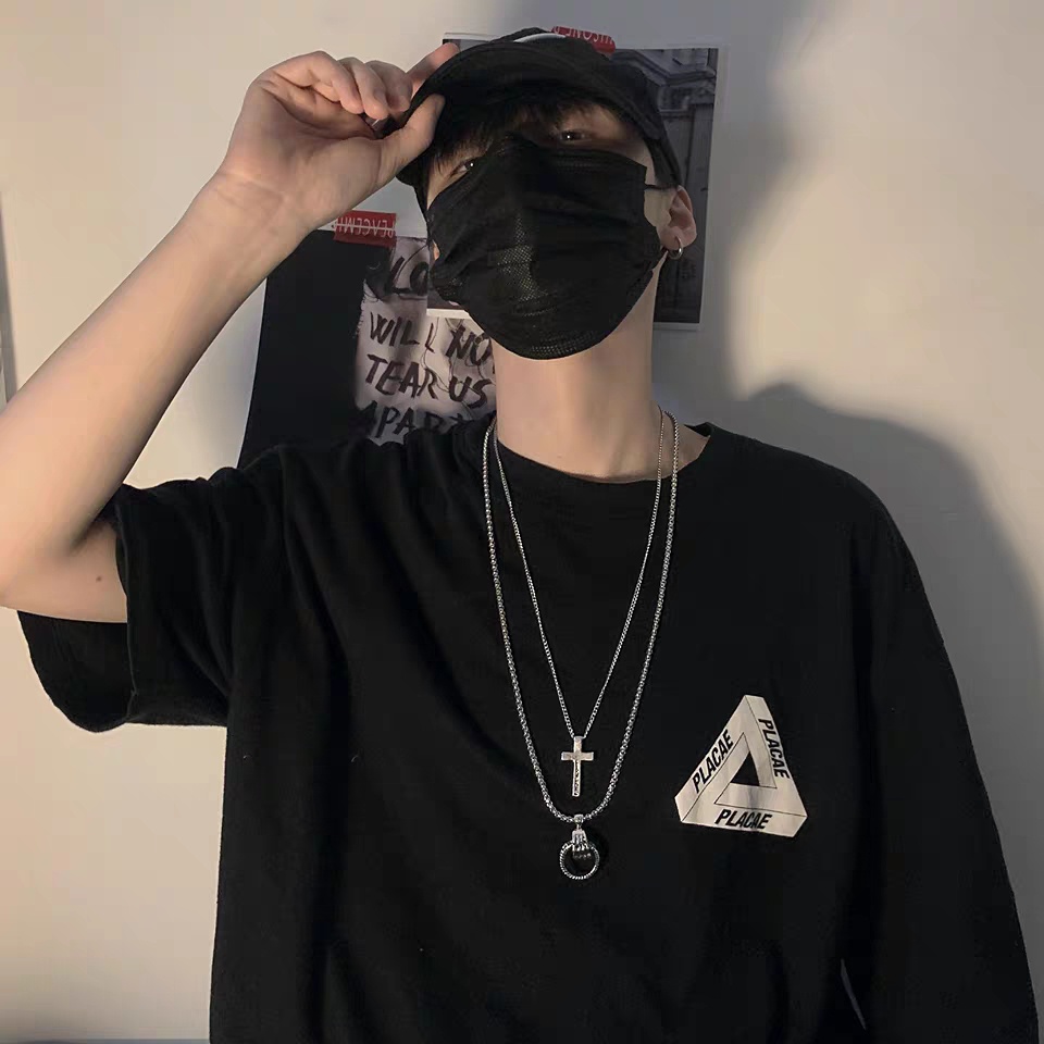 Vòng cổ mặt hình thánh giá bàn tay phong cách hip hop cá tính dành thích hợp cho nam nữ