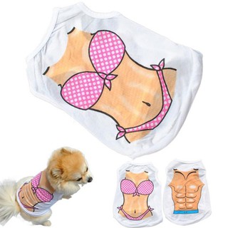 Áo vest hình cơ bắp vui nhộn cho thú cưng