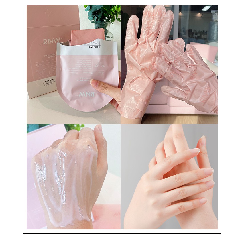 Hộp 5 đôi mặt nạ bao tay dưỡng ẩm RNW làm trắng tẩy tế bào chết cho nữ