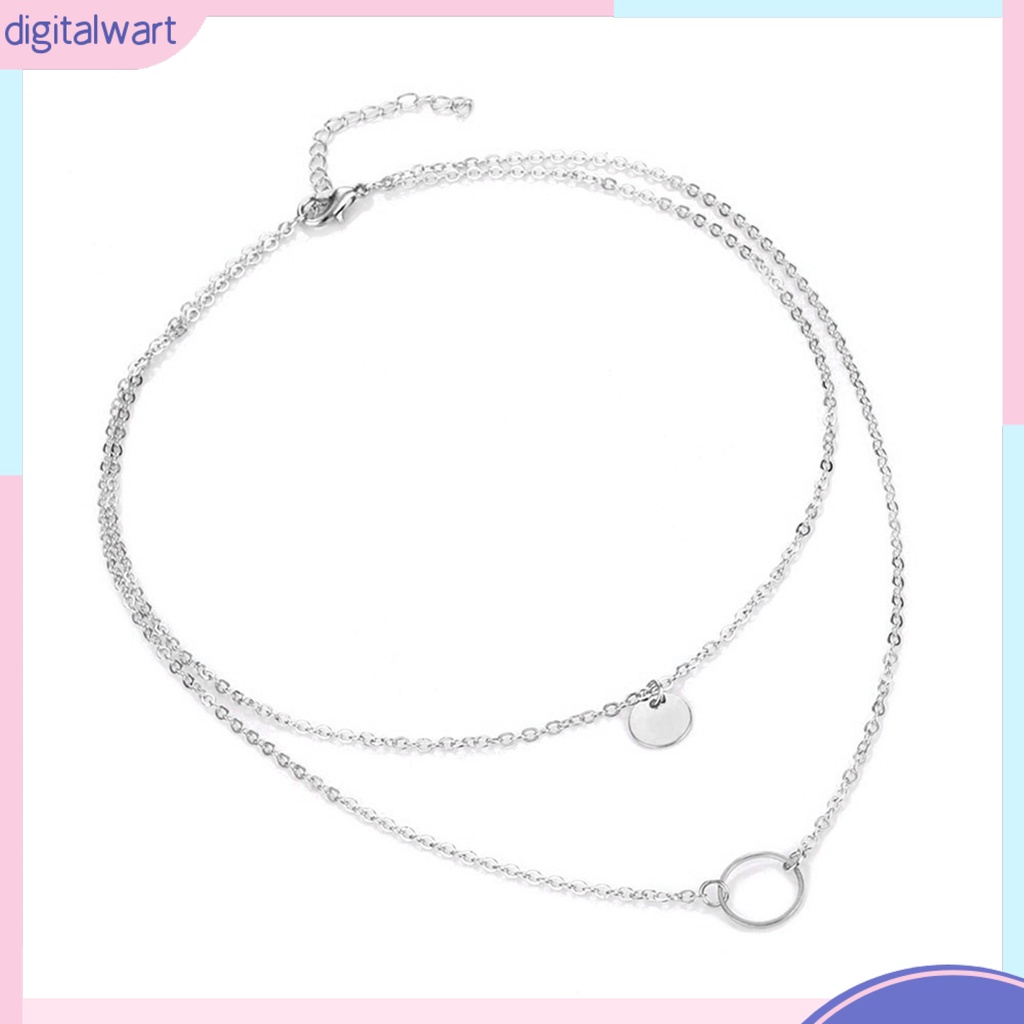 Vòng cổ hợp kim nhiều lớp kiểu dáng đơn giản dễ thương cho nữ tùy chọn màu sắc