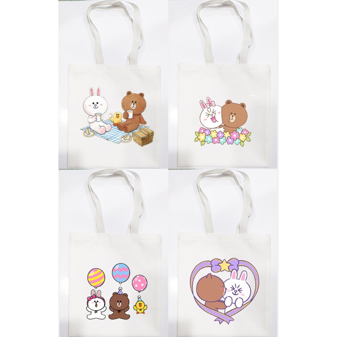 túi tote gấu brown thỏ cony TT5